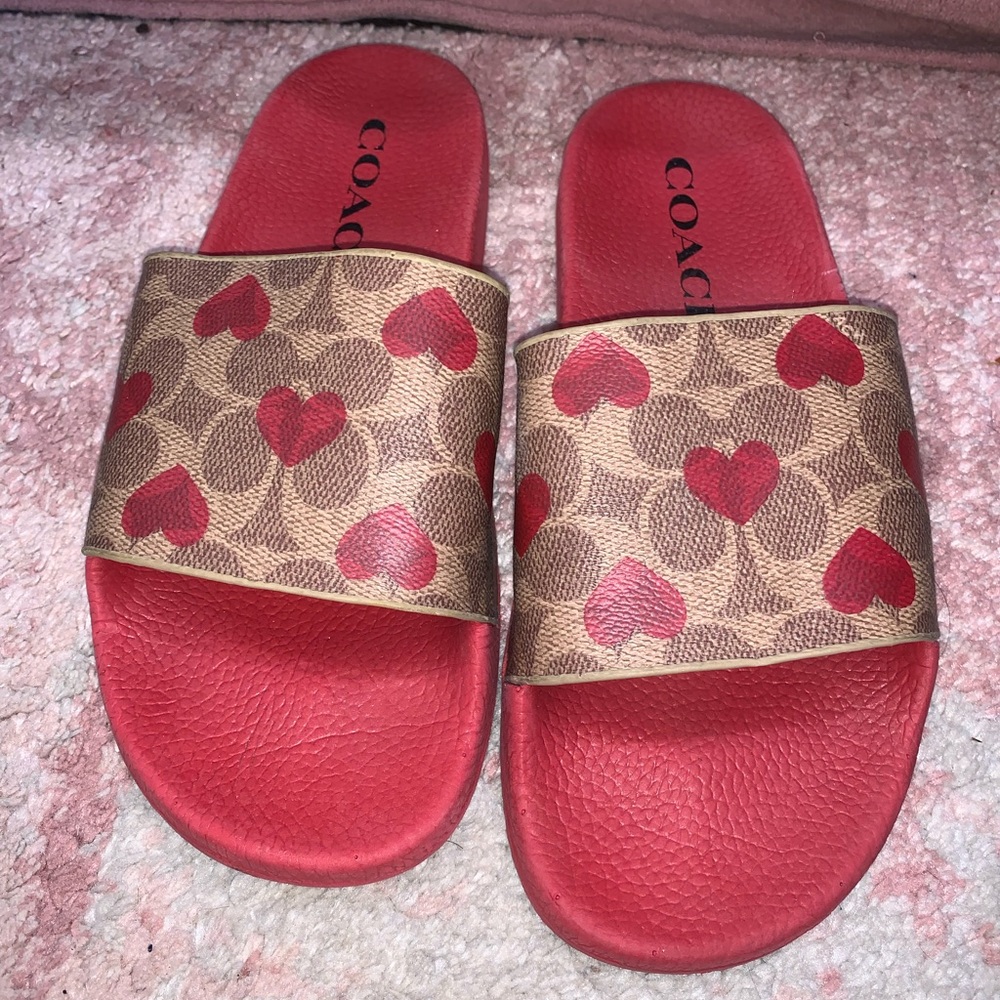 COACH Women's Udele Valentines Slide Sandals size 9 - Picture 3 of 6